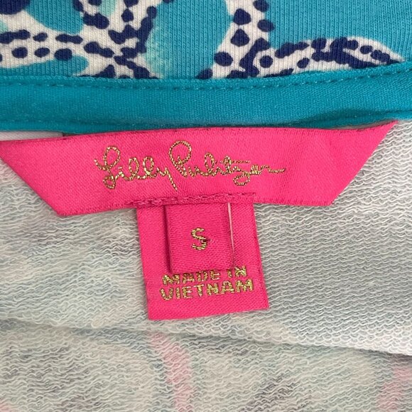 Lilly Pulitzer #004839 Women's Blue Skipper Popover 1/4 Zip Up Jacket Size Small - Picture 5 of 10